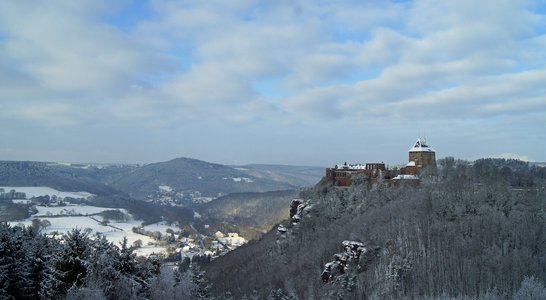 Nideggen Burg im Winter