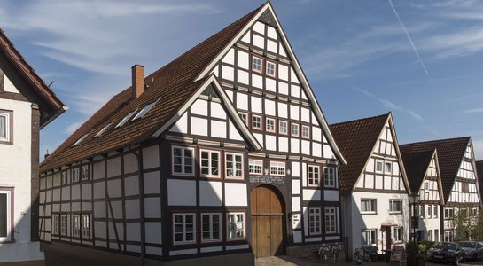 Fachwerkhäuser in der Kuhstraße Blomberg
