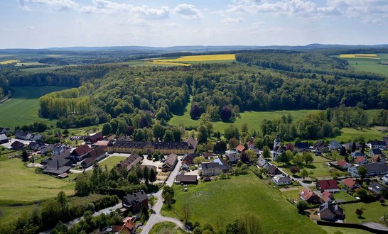 Panorama Luftaufnahme Brakel Ortschaft Rheder